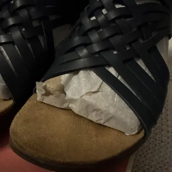 Easy Spirit Women's Mar Woven Leather Slingback Sandals Dark Blue Size 5.5 M NIB - Picture 3 of 9